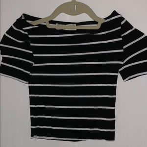 Black & White Striped Top